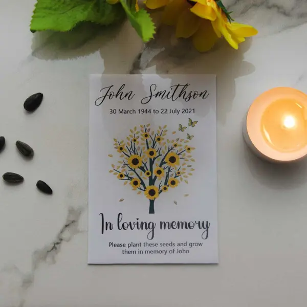 Sunflower Funeral Seeds Tree